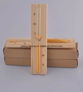 Oblong Narrow Natural White Pine Standard Sauna Sand Timer for Dry Sauna Room