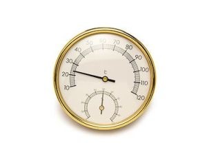 Golden Sauna Room Metal Thermometer and Hygrometer for Sauna Room